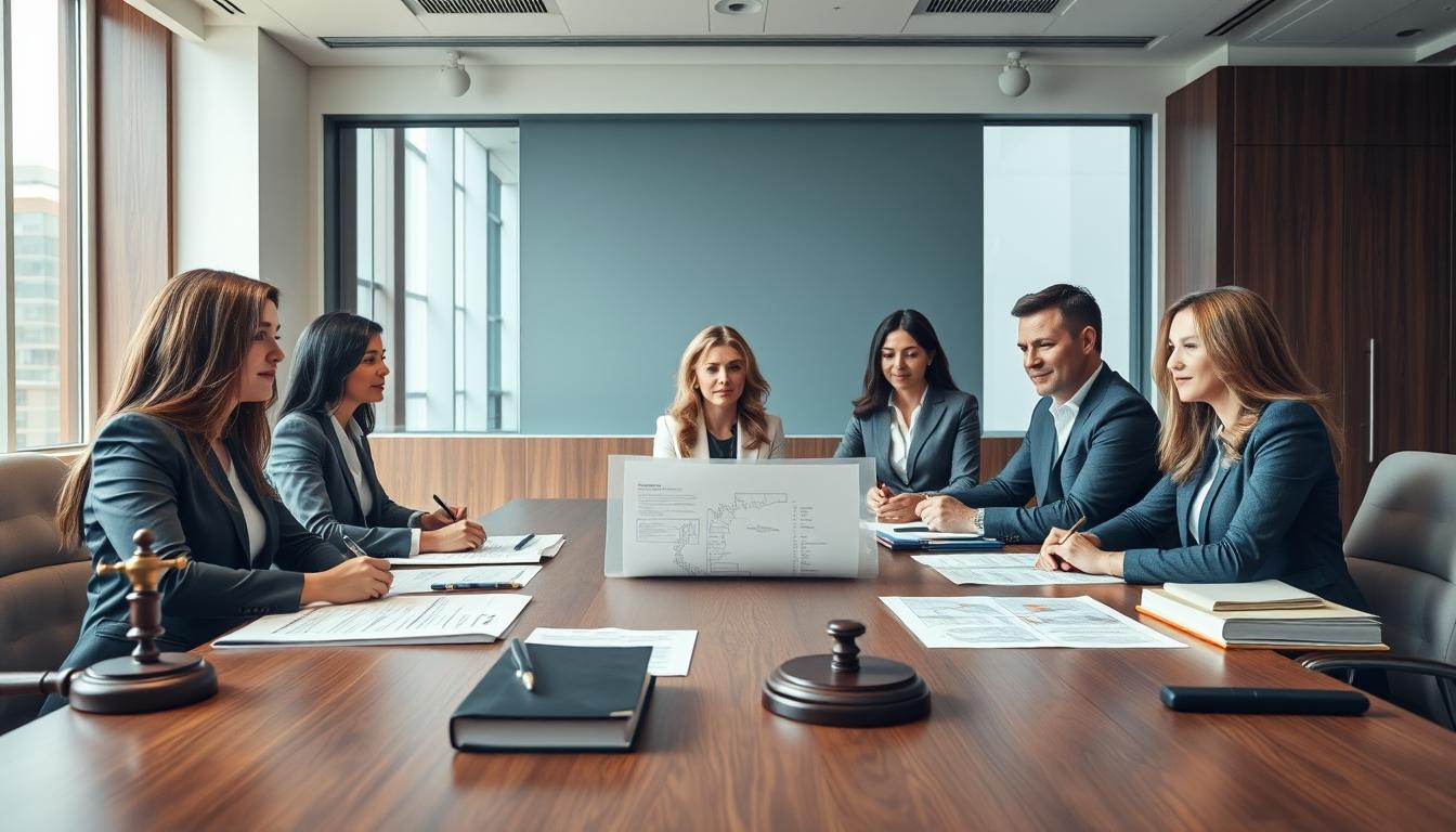 Family reviewing legal documents
